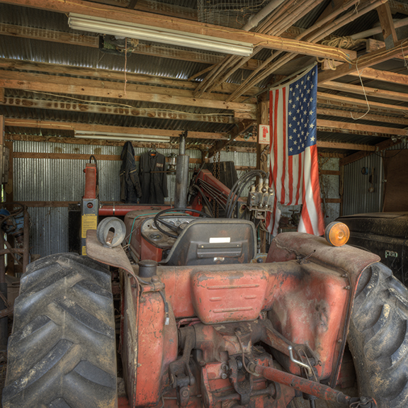 Flag and Tractor